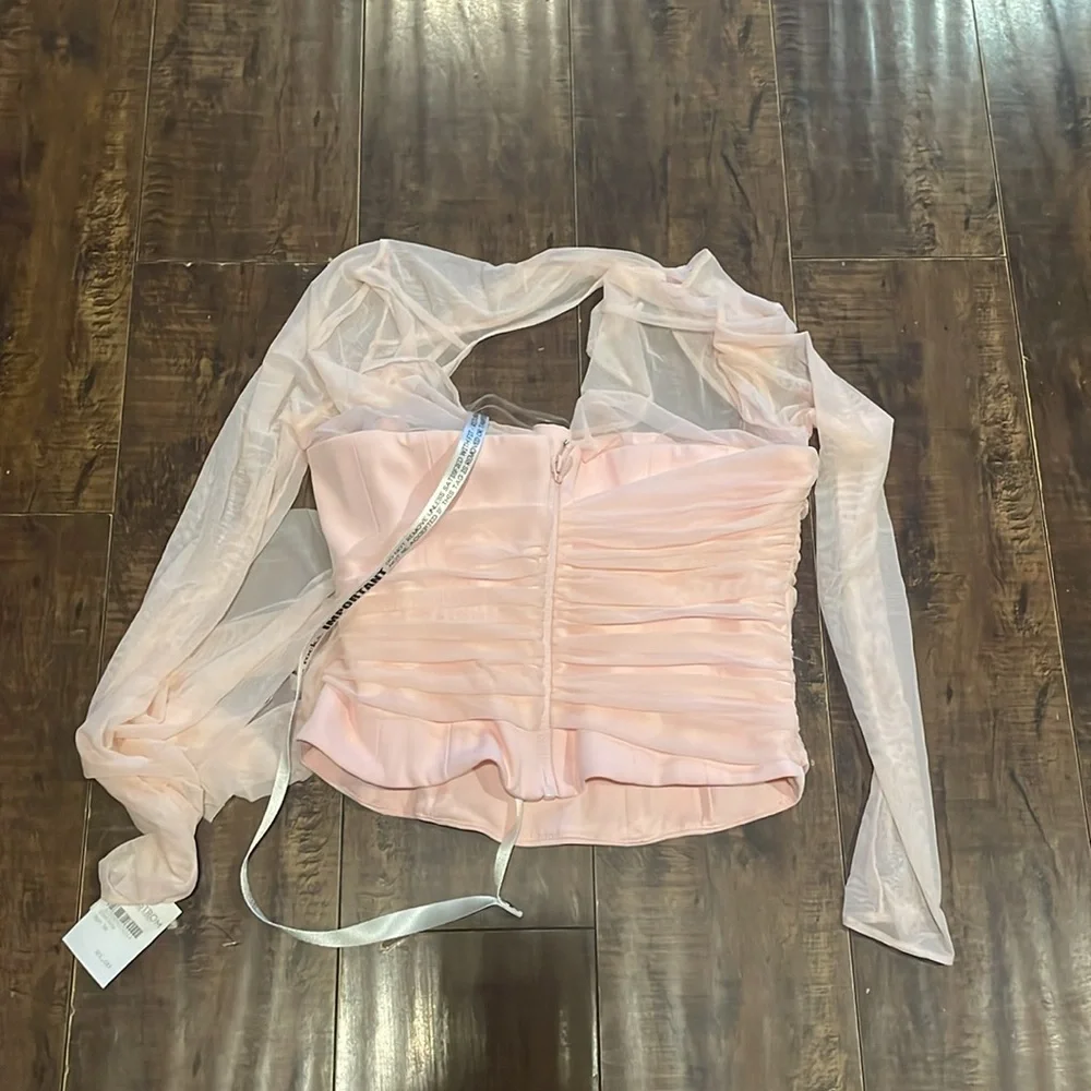 House of CB Mistress Rocks Peony Long Sleeve Corset - Picture 13 of 16